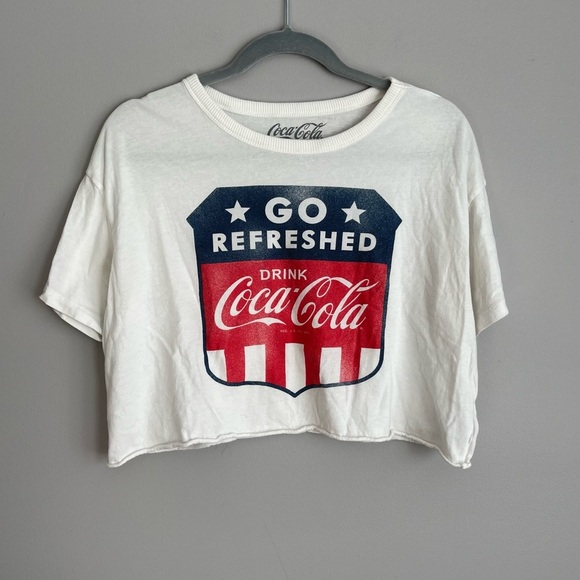 Coca Cola Tops - Coca Cola Logo Cropped T-Shirt